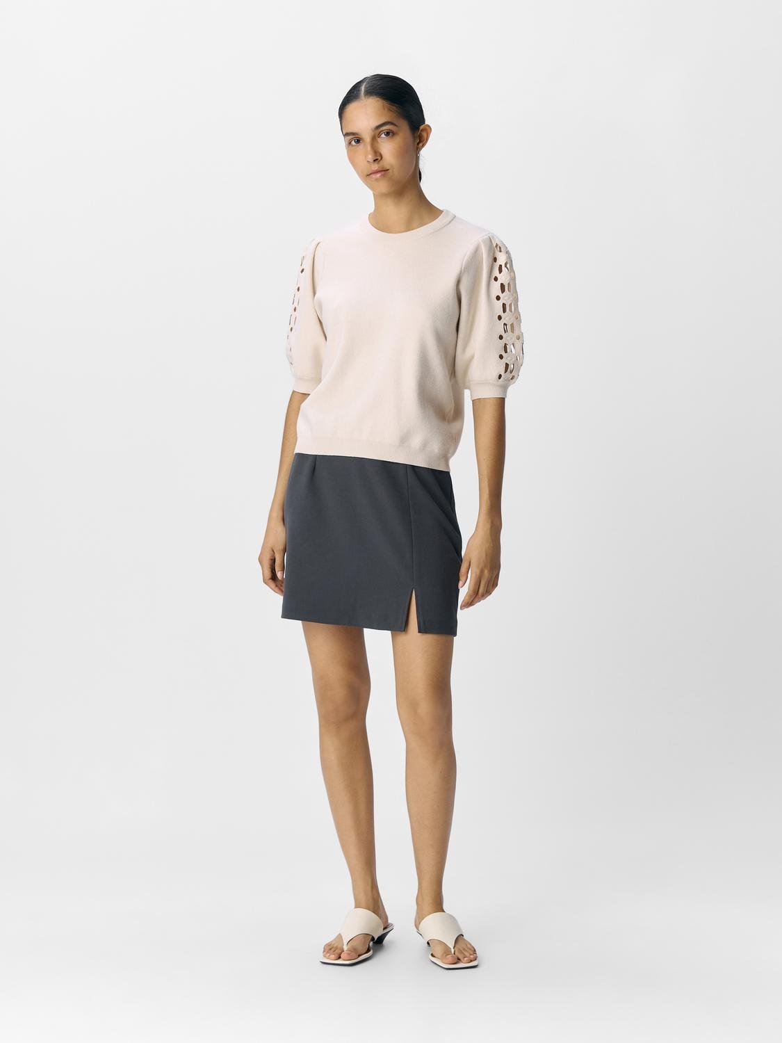 OBJYUKI Pullover - White Sand - VERO MODA & VILA Bergvik